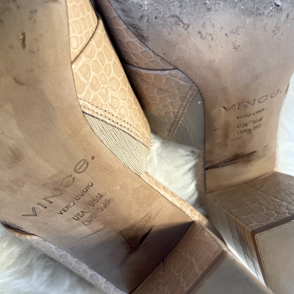 Vince Cutout Croc-Effect Leather Mules, Sz 9.5 - Picture 4 of 7